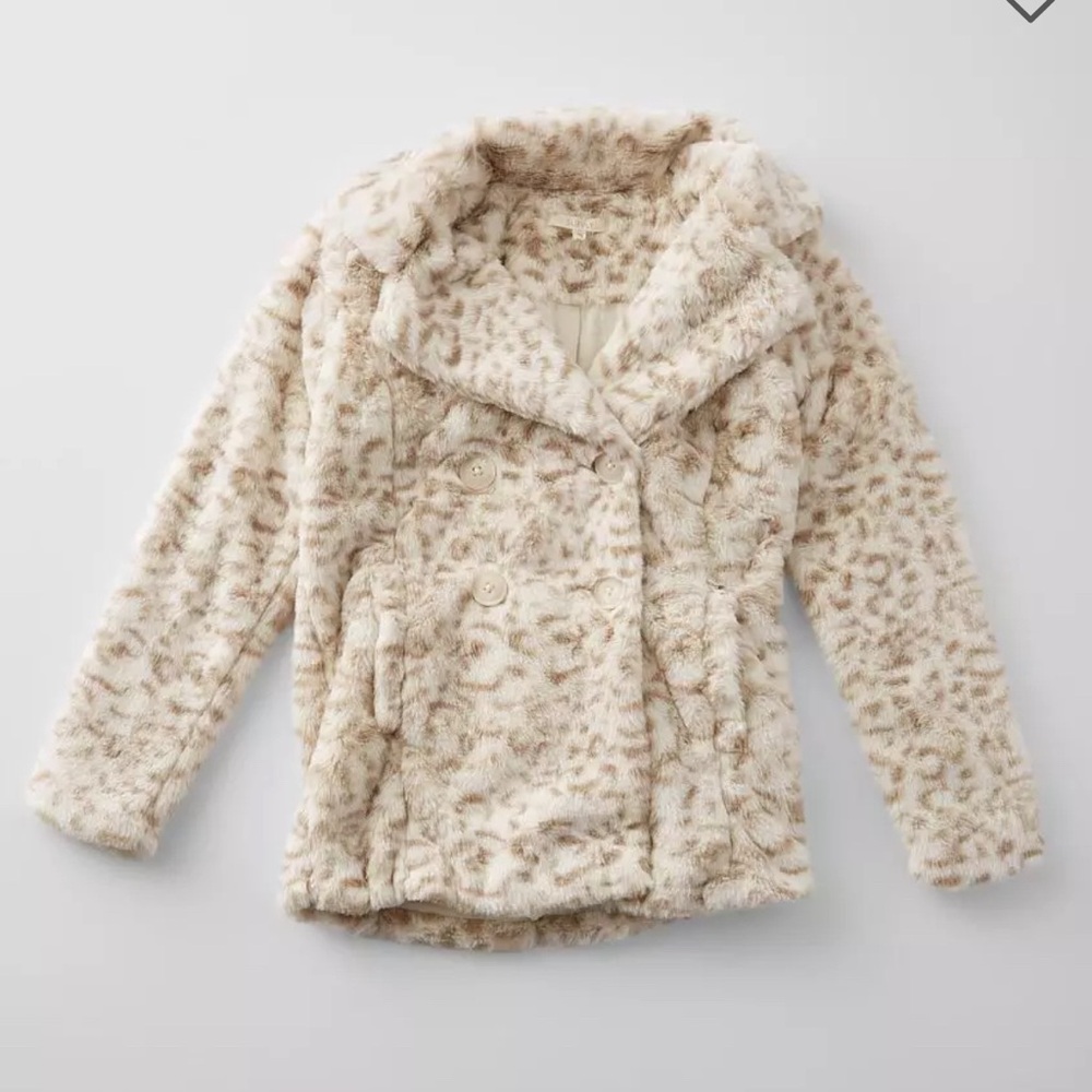 Z Supply Girls - Avery Leopard Jacket- Size M 10-12